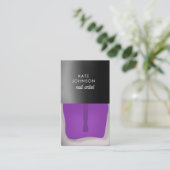 Carte De Visite Nails Manicure Pedicure Beauty Nail Artist QR Code (Debout devant)