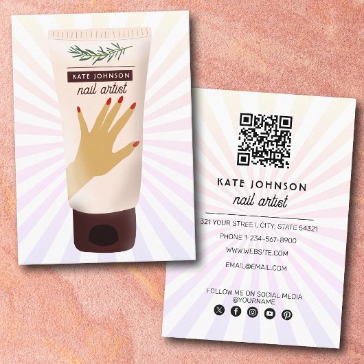 Carte De Visite Nails Manicure Pedicure Beauty Nail Artist Unique