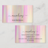 Carte De Visite Nails Maquillage Artiste Lash Rose rose Ombre (Devant / Derrière)
