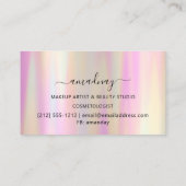 Carte De Visite Nails Maquillage Artiste Lash Rose rose Ombre (Dos)