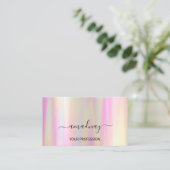 Carte De Visite Nails Maquillage Artiste Lash Rose rose Ombre (Debout devant)