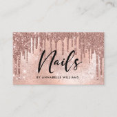 Carte De Visite Nails Moderne Rose Or (Devant)