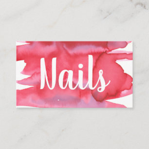 Carte De Visite Nails Nail Technicien Aquarelle