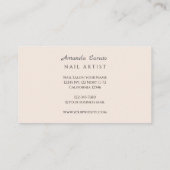 Carte De Visite Nails Salon Business Card (Dos)