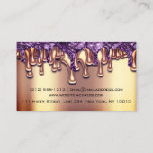 Carte De Visite Nails Salon Rose Gold Purple Drivers (Dos)