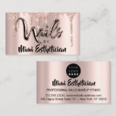 Carte De Visite Nails Studio Artist Acrylique Drivers Parties scin (Devant / Derrière)