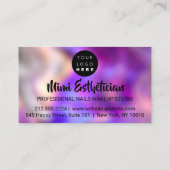 Carte De Visite Nails Studio Artiste Acrylique Parties scintillant (Dos)