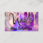 Carte De Visite Nails Studio Artiste Acrylique Parties scintillant (Devant)