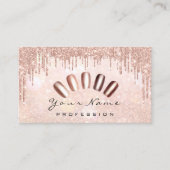 Carte De Visite Nails Studio Drives Parties scintillant Manicure Q (Devant)