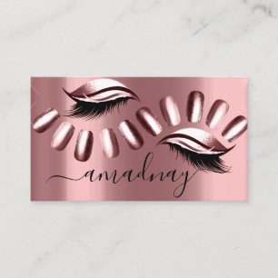 Carte De Visite Nails Studio Makeup Artiste Eyelash Rose Blush