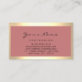 Carte De Visite Nails Stylist Manicure Rose encadré Blush (Dos)