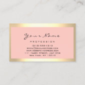 Carte De Visite Nails Stylist Manicure Rose encadré Rose (Dos)