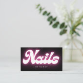 Carte De Visite Nails super Neon rose (Debout devant)