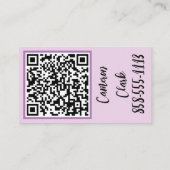 Carte De Visite NAILS Technicien à ongles Professionnel Purple Ros (Dos)