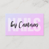 Carte De Visite NAILS Technicien à ongles Professionnel Purple Ros (Devant)