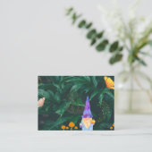 Carte De Visite Nain avec citrouille et champignons magiques et pa (Debout devant)