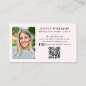 Carte De Visite Naissance et post-partum Doula Aquarelle Photo Cod (Dos)