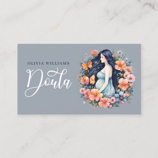 Carte De Visite Naissance et post-partum Doula Photo Code QR (Devant)