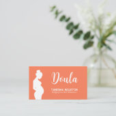 Carte De Visite Naissance et postpartum Doula Custom QR (Debout devant)