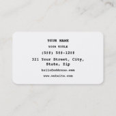 Carte De Visite Namaste (नमस्ते) - Devanagari Script (Dos)