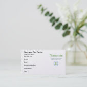 Carte De Visite Namaste signification avec Om Symbole (Debout devant)
