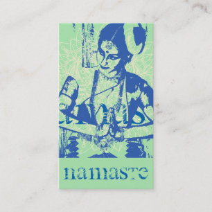 Carte De Visite Namaste Woman in Sari
