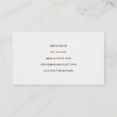 Carte De Visite Namaste Yoga | Gold Floral Arrière - plan (Dos)