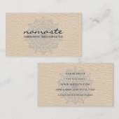 Carte De Visite Namaste Yoga Motif tribal (Devant / Derrière)
