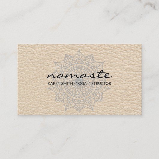 Carte De Visite Namaste Yoga Motif tribal (Devant)