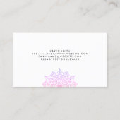 Carte De Visite Namaste Yoga Pose Motif tribal (Dos)