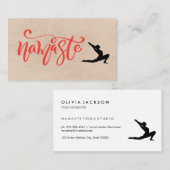 Carte De Visite Namaste Yoga Stretch (Devant / Derrière)