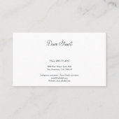 Carte De Visite Name Cards Classical design (Dos)