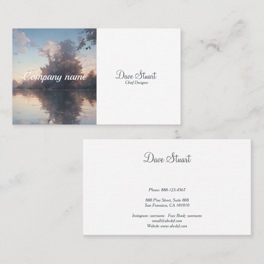 Carte De Visite Name Cards Classical design (Devant / Derrière)