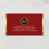 Carte De Visite Name Monogram With Gold Frame (Dos)