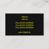 Carte De Visite Nameplate jaune (Dos)