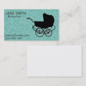 Carte De Visite Nanny / Au Pair / baby-sitter indépendante (Devant / Derrière)