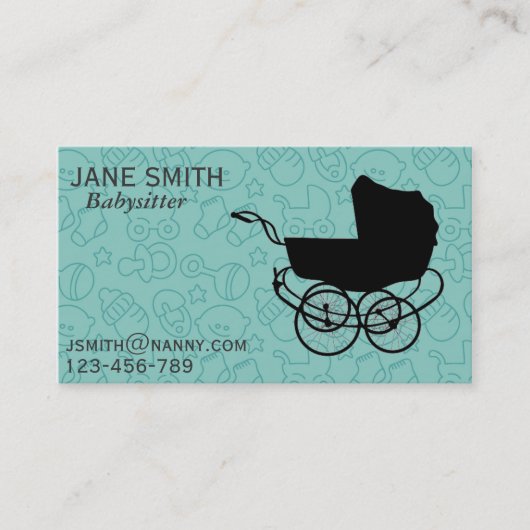 Carte De Visite Nanny / Au Pair / baby-sitter indépendante (Devant)