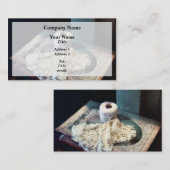 Carte De Visite napperon et fil à crocheter (Devant / Derrière)