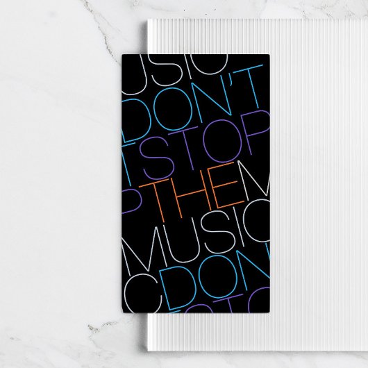 Carte De Visite N'ARRÊTEZ PAS LA MUSIQUE DJ Musician Band