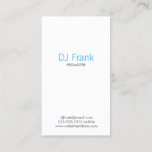 Carte De Visite N'ARRÊTEZ PAS LE MUSIC DJ Band Musician (Dos)