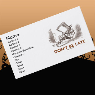 Carte De Visite N'Arrivez Pas En Retard (Mad Hatter Wonderland)
