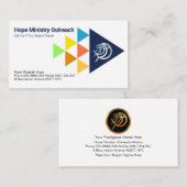 Carte De Visite Natation colorée Christian Ichthus (Devant / Derrière)