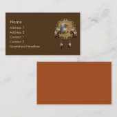 Carte De Visite Natif américain Eagle Dreamcatcher de KRW (Devant / Derrière)