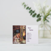 CARTE DE VISITE NATIVITÉ AVEC ANGELS _ MAGIE DU MONOGRAMME DE NOËL (Debout devant)