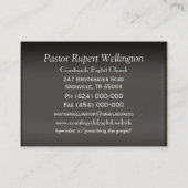 Carte De Visite N'attendez pas le professionnel de pasteur (Dos)