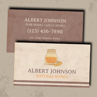 Carte De Visite Natural Honey Apiary