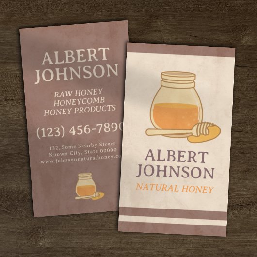 Carte De Visite Natural Honey Artisan