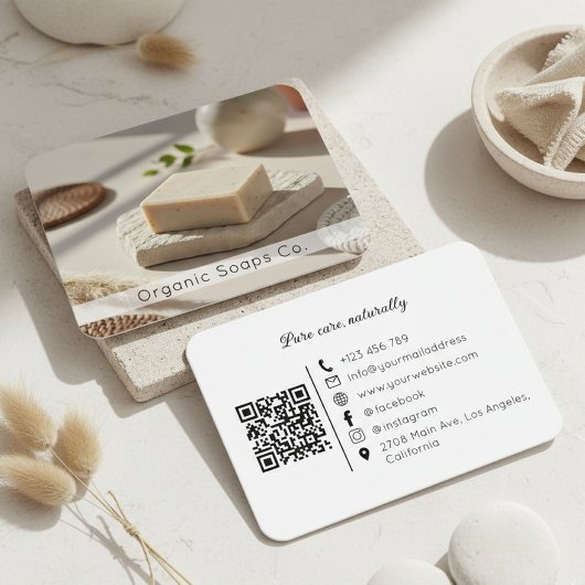 Carte De Visite Natural Organic Soap QR Code 