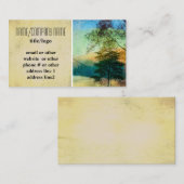 Carte De Visite nature aquarelle arbres usage artistique (Devant / Derrière)
