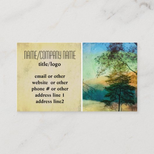 Carte De Visite nature aquarelle arbres usage artistique (Devant)